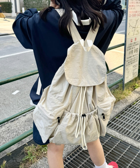 【大容量】ナイロンドロストリュック | NU1255048 | アイボリー