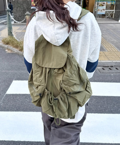 【大容量】ナイロンドロストリュック | NU1255048 | カーキ