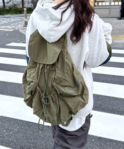 【大容量】ナイロンドロストリュック | NU1255048 | カーキ