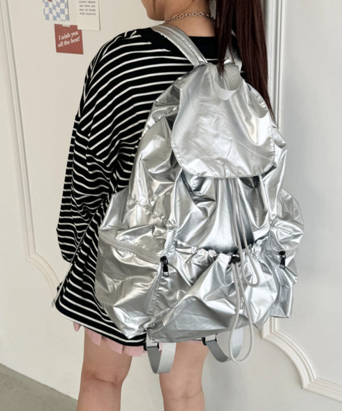 【大容量】ナイロンドロストリュック | NU1255048 | シルバー