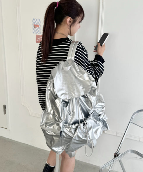 【大容量】ナイロンドロストリュック | NU1255048 | シルバー