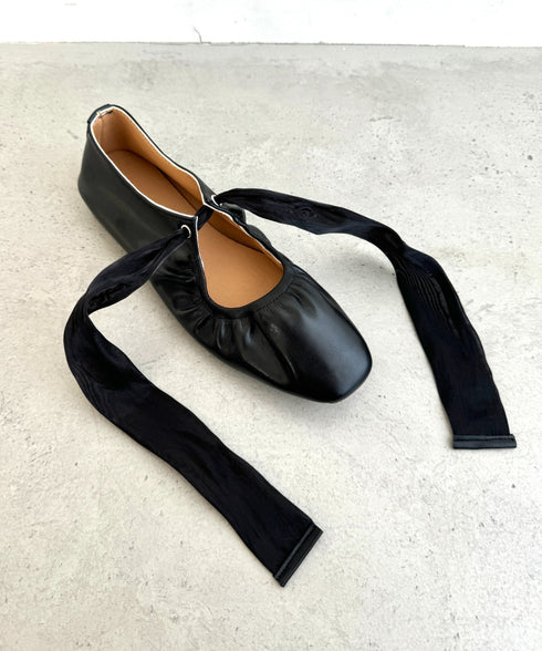 オーガンジーリボンメリージェーンパンプス | NU3255046 | ブラック