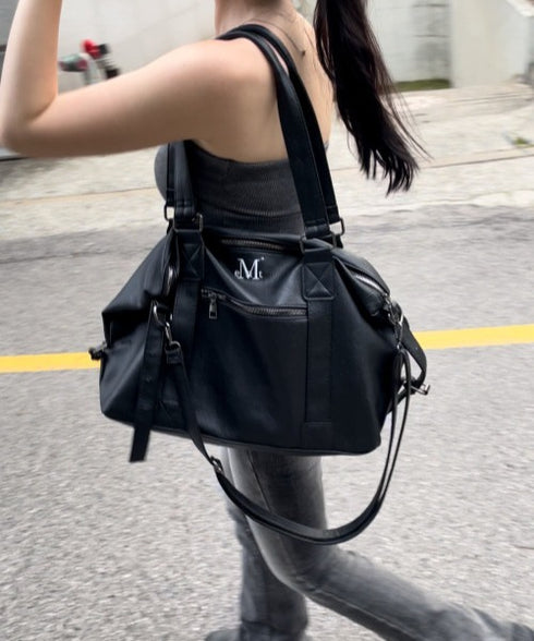 MUCENT(ムセント)/2WAY ショルダーバッグ トートバッグ/PRIME WRINKLE LEATHER TOTE BAG | AT1244041 | ブラック