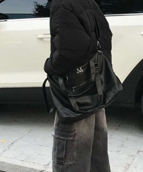 MUCENT(ムセント)/2WAY ショルダーバッグ トートバッグ/PRIME WRINKLE LEATHER TOTE BAG | AT1244041 | ブラック