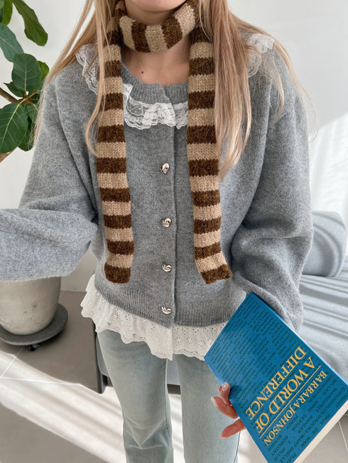 ボーダーニットタイ | SL4244605 | ブラウン