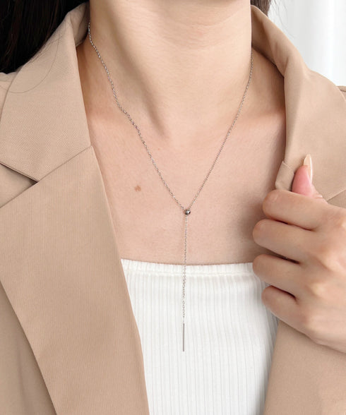 【ステンレス】スライダースキニーチェーンネックレス | IS4231835 | シルバー