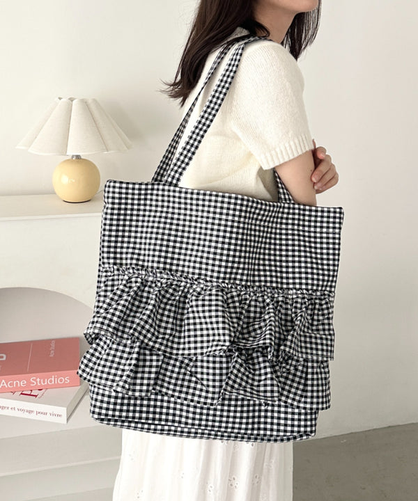 【A4サイズ対応】2wayフリルトートバッグ | CL1251020 | ブラック系その他