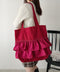 【A4サイズ対応】2wayフリルトートバッグ | CL1251020 | ワインレッド