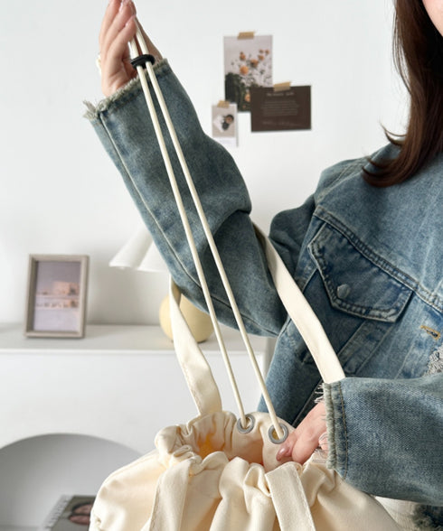 【A4サイズ対応】フリルトートバッグ | CL1251020 | アイボリー