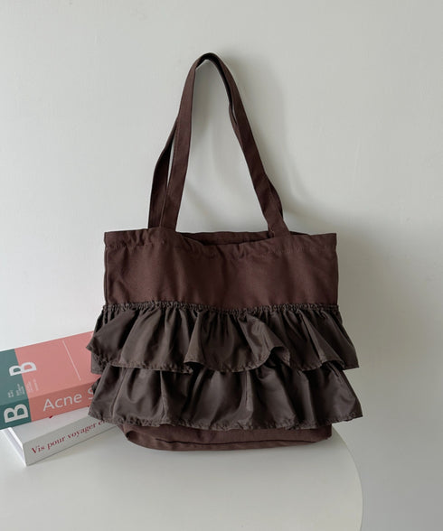 【A4サイズ対応】2wayフリルトートバッグ | CL1251020 | ブラウン