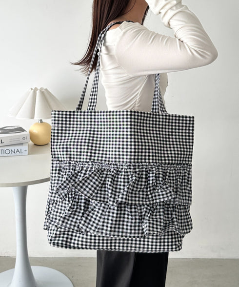 【A4サイズ対応】2wayフリルトートバッグ | CL1251020 | ブラック系その他