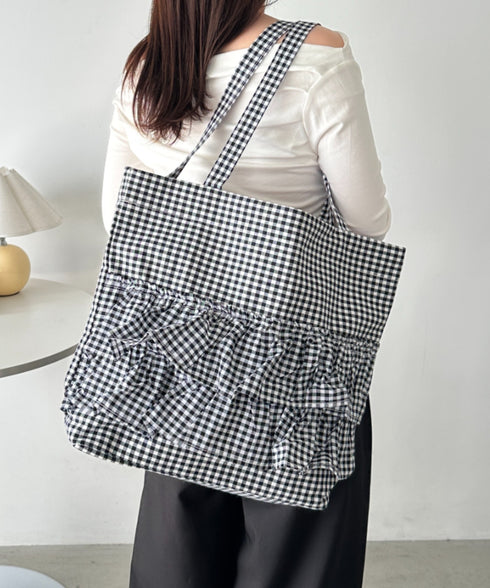 【A4サイズ対応】2wayフリルトートバッグ | CL1251020 | ブラック系その他