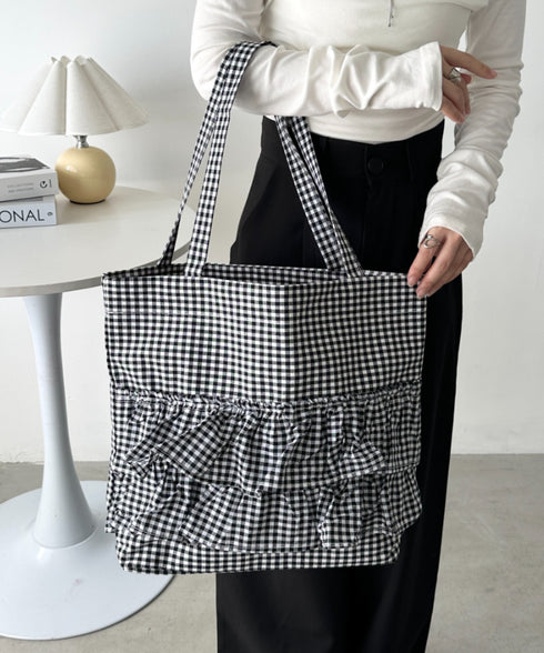 【A4サイズ対応】2wayフリルトートバッグ | CL1251020 | ブラック系その他