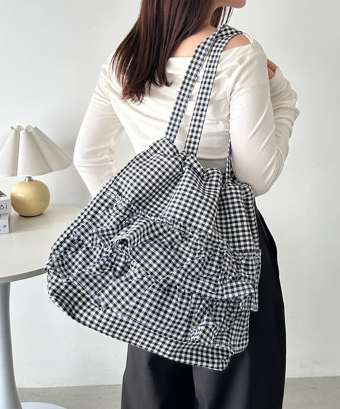 【A4サイズ対応】2wayフリルトートバッグ | CL1251020 | ブラック系その他