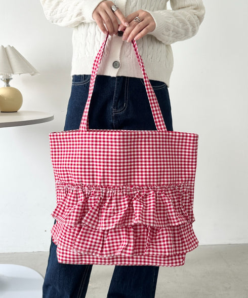 【A4サイズ対応】2wayフリルトートバッグ | CL1251020 | レッド