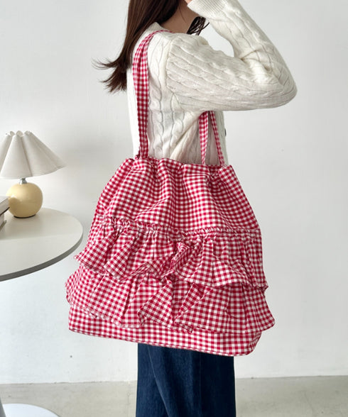 【A4サイズ対応】2wayフリルトートバッグ | CL1251020 | レッド