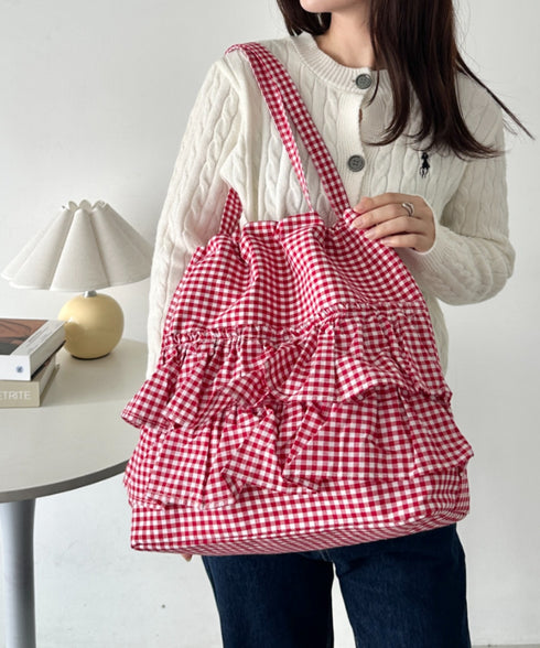 【A4サイズ対応】2wayフリルトートバッグ | CL1251020 | レッド