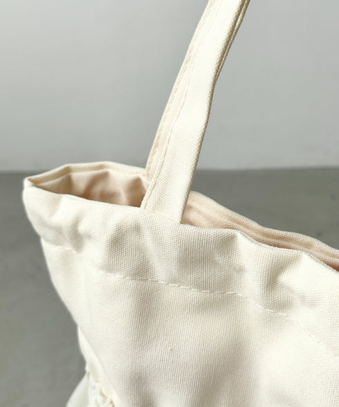 【A4サイズ対応】フリルトートバッグ | CL1251020 | アイボリー