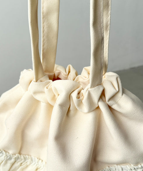 【A4サイズ対応】フリルトートバッグ | CL1251020 | アイボリー