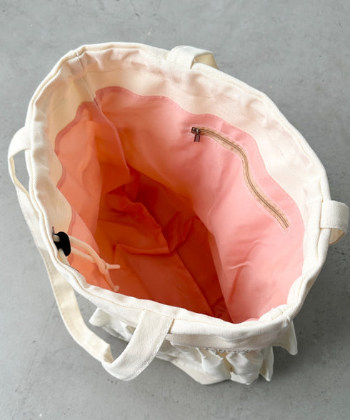 【A4サイズ対応】フリルトートバッグ | CL1251020 | アイボリー