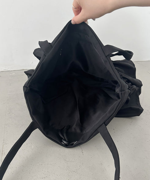 【A4サイズ対応】フリルトートバッグ | CL1251020 | ブラック