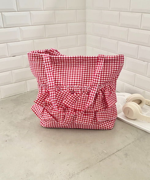 【A4サイズ対応】2wayフリルトートバッグ | CL1251020 | レッド