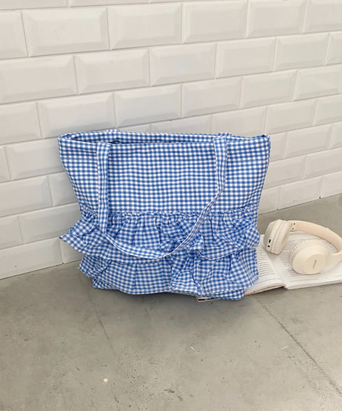 【A4サイズ対応】2wayフリルトートバッグ | CL1251020 | ブルー