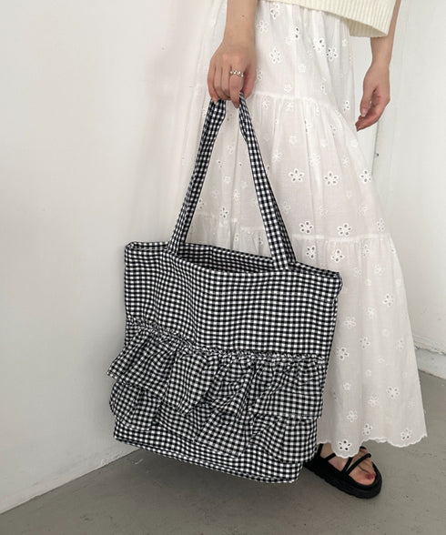 【A4サイズ対応】2wayフリルトートバッグ | CL1251020 | ブラック系その他