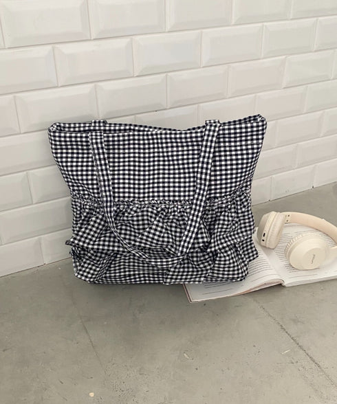 【A4サイズ対応】2wayフリルトートバッグ | CL1251020 | ブラック系その他