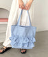 【A4サイズ対応】2wayフリルトートバッグ | CL1251020 | ブルー