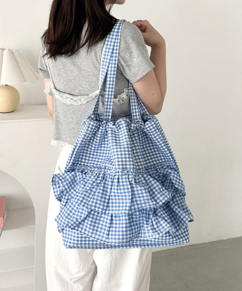 【A4サイズ対応】2wayフリルトートバッグ | CL1251020 | ブルー