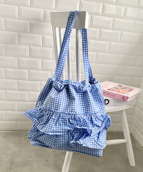 【A4サイズ対応】2wayフリルトートバッグ | CL1251020 | ブルー