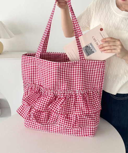 【A4サイズ対応】2wayフリルトートバッグ | CL1251020 | レッド