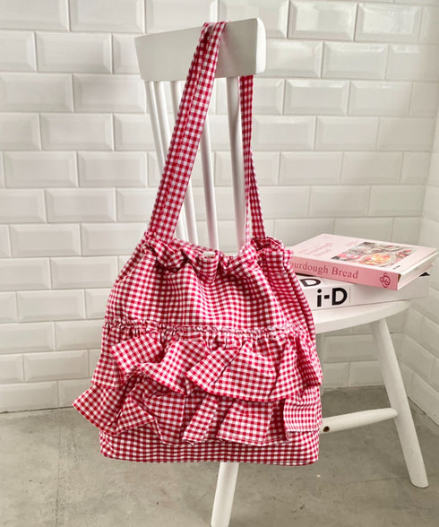 【A4サイズ対応】2wayフリルトートバッグ | CL1251020 | レッド