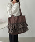 【A4サイズ対応】2wayフリルトートバッグ | CL1251020 | ブラウン