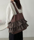 【A4サイズ対応】2wayフリルトートバッグ | CL1251020 | ブラウン