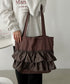 【A4サイズ対応】2wayフリルトートバッグ | CL1251020 | ブラウン