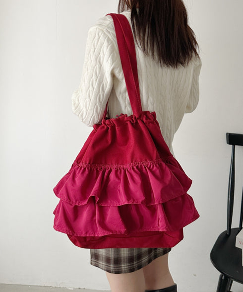 【A4サイズ対応】2wayフリルトートバッグ | CL1251020 | ワインレッド