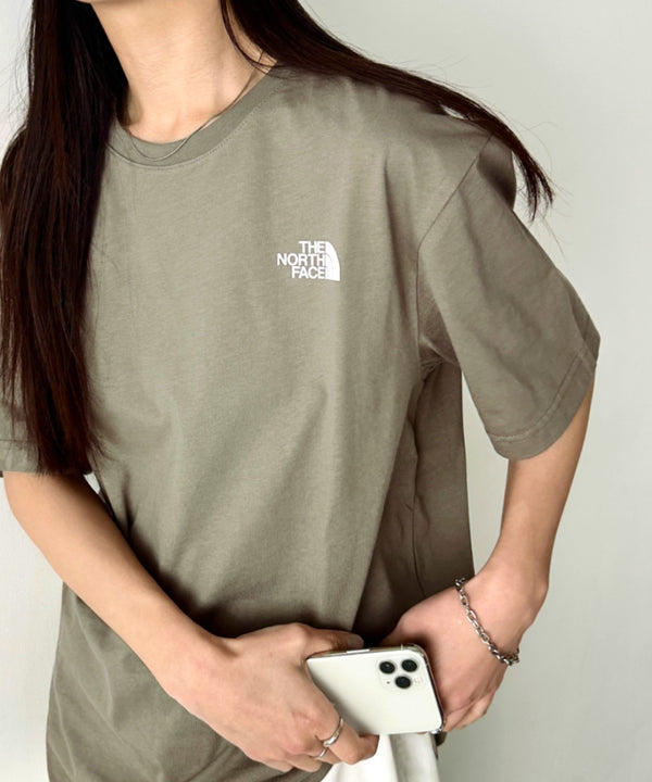 国内未発売 THE NORTH FACE(ザ・ノースフェイス)/ワンポイントロゴ 半袖 コットン Tシャツ/COTTON BASIC S/S R/TEE | IM2252001 | ブラウン