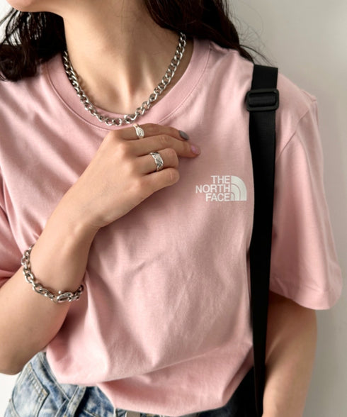 国内未発売 THE NORTH FACE(ザ・ノースフェイス)/ワンポイントロゴ 半袖 コットン Tシャツ/COTTON BASIC S/S R/TEE | IM2252001 | ピンク