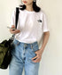 国内未発売 THE NORTH FACE(ザ・ノースフェイス)/ワンポイントロゴ 半袖 コットン Tシャツ/COTTON BASIC S/S R/TEE | IM2252001 | ホワイト