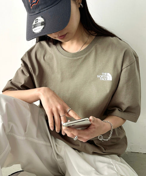 国内未発売 THE NORTH FACE(ザ・ノースフェイス)/ワンポイントロゴ 半袖 コットン Tシャツ/COTTON BASIC S/S R/TEE | IM2252001 | ブラウン