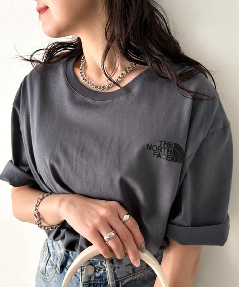 国内未発売 THE NORTH FACE(ザ・ノースフェイス)/ワンポイントロゴ 半袖 コットン Tシャツ/COTTON BASIC S/S R/TEE | IM2252001 | チャコールグレー