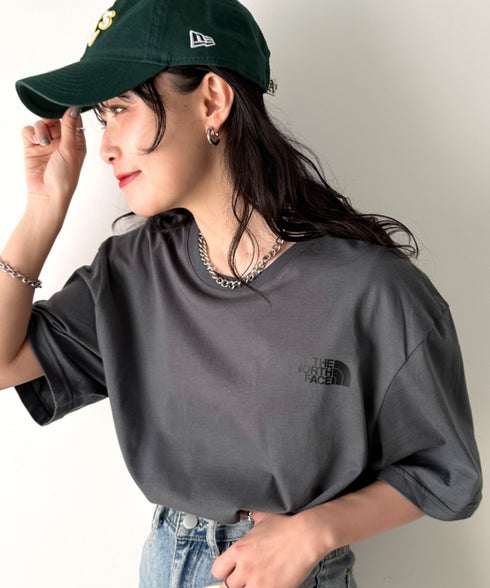 国内未発売 THE NORTH FACE(ザ・ノースフェイス)/ワンポイントロゴ 半袖 コットン Tシャツ/COTTON BASIC S/S R/TEE | IM2252001 | チャコールグレー