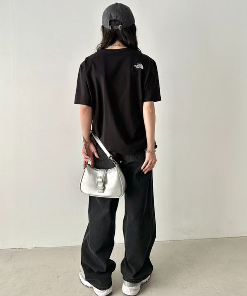 国内未発売 THE NORTH FACE(ザ・ノースフェイス)/ワンポイントロゴ 半袖 コットン Tシャツ/COTTON BASIC S/S R/TEE | IM2252001 | ブラック