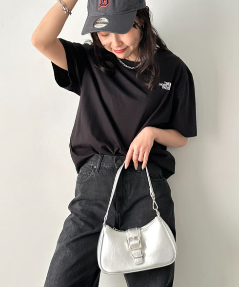 国内未発売 THE NORTH FACE(ザ・ノースフェイス)/ワンポイントロゴ 半袖 コットン Tシャツ/COTTON BASIC S/S R/TEE | IM2252001 | ブラック