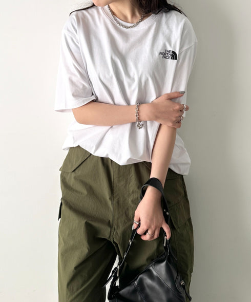 国内未発売 THE NORTH FACE(ザ・ノースフェイス)/ワンポイントロゴ 半袖 コットン Tシャツ/COTTON BASIC S/S R/TEE | IM2252001 | ホワイト