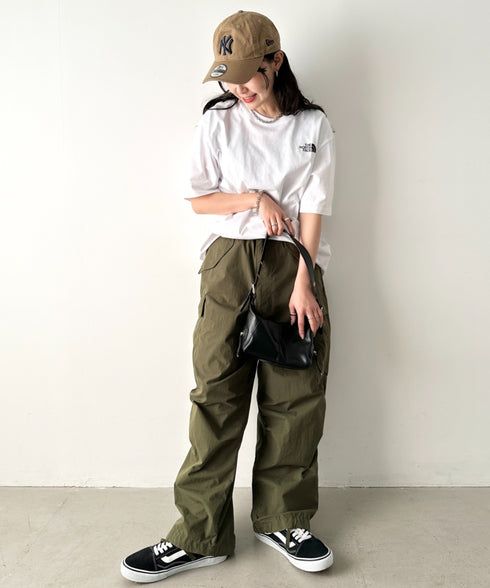 国内未発売 THE NORTH FACE(ザ・ノースフェイス)/ワンポイントロゴ 半袖 コットン Tシャツ/COTTON BASIC S/S R/TEE | IM2252001 | ホワイト