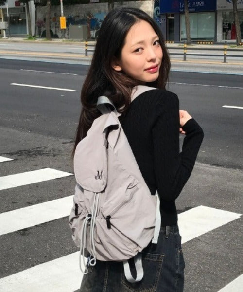 MUCENT(ムセント)/軽量 ドローコード ドローストリング ナップザック リュック バックパック/TEENS BACK PACK UNISEX | AT1251005 | グレー