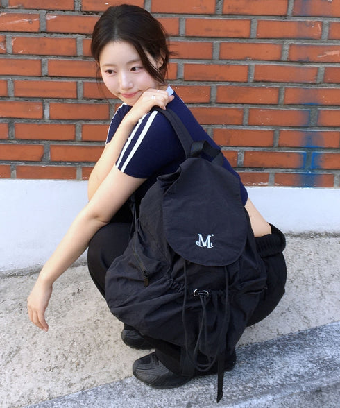 MUCENT(ムセント)/軽量 ドローコード ドローストリング ナップザック リュック バックパック/TEENS BACK PACK UNISEX | AT1251005 | ブラック
